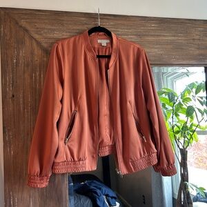 H&M Pink Satin Bomber Jacket